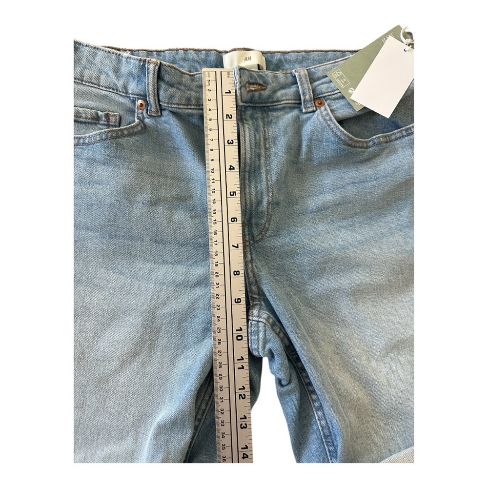 NWT H&M Light Wash Denim Bermuda Shorts – Size 10 (fits 8-10) - Picture 7 of 9